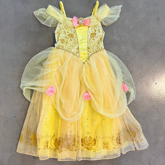 Disney Other - Disney Princess Belle Yellow ballgown dress up costume halloween girls small 5/6
